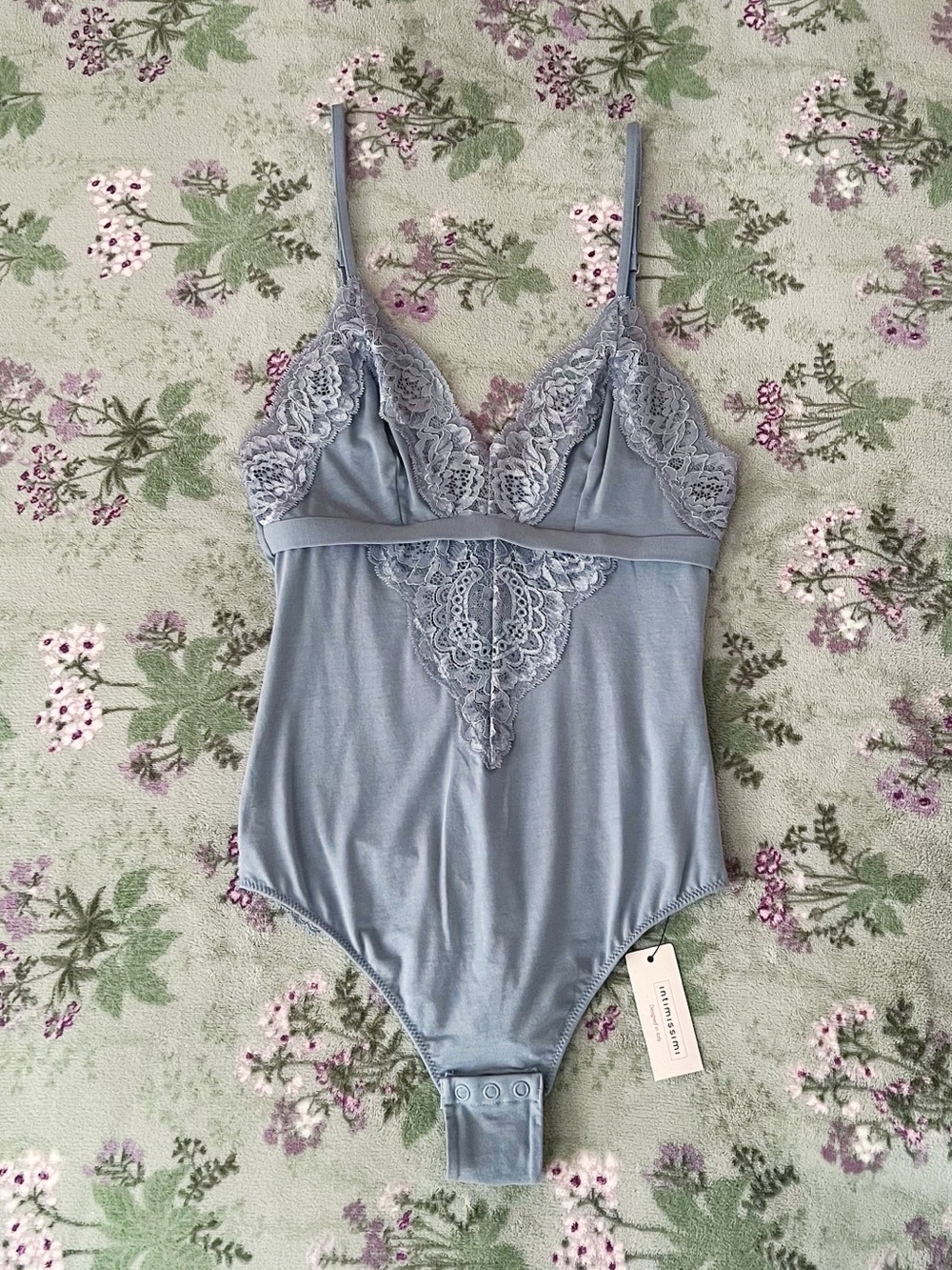 intimissimi Embrace Simplicity Cotton & Lace Bodysuit 💙